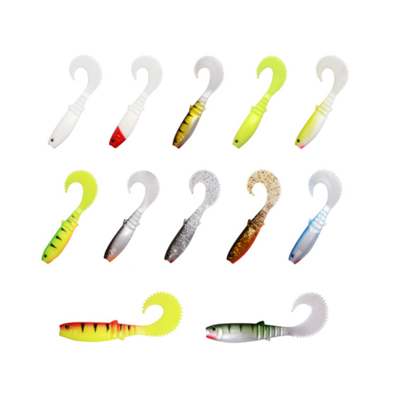 East Rain® Shad Artificial Soft Lure with Curved Tail