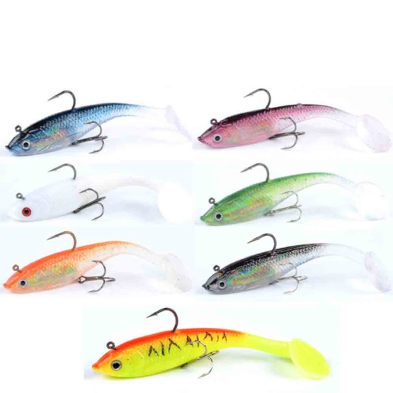 East Rain® Soft Lead Jig Heads with Paddle Tail