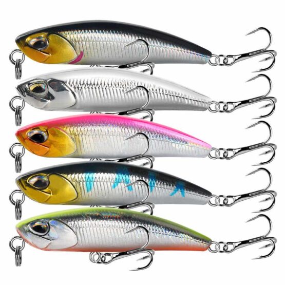 East Rain ABS Colored Sink Pencil with Steel Balls Making Sounds(5.3cm/2.09in 4.5g/0.16oz. 5 Colors Option)