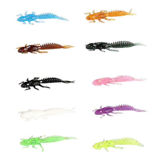 East Rain Lifelike Dobsonfly Larva Soft Bait Realistic Hellgrammite Lure for Bass Fishing