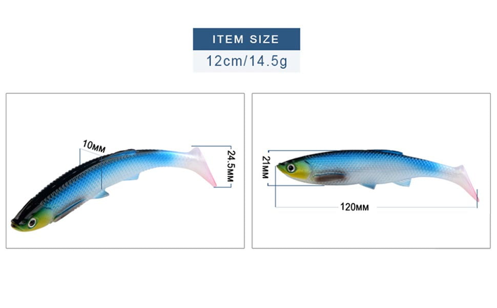 PVC,3 Size,10 Colors Option East Rain Fishing Lures Awaruna Artificial Baits Wobblers Soft Lures Shad Carp Swimbaits